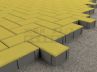 Тротуарная плитка «Кирпичик» желтый 200x100x100